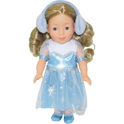 Bambolina Кукла Bambolina - Със синя рокля и ушанки, 30 cm (1012272)