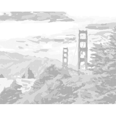 ZUTY Bodkovanie - SAN FRANCISCO Rámovanie: vypnuté plátno na rám, Rozmer: 40x50 cm