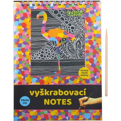Vyškrabovací notes s perom 14x20cm 10listov