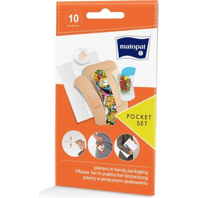 Matopat Matopat POCKET SET – Náplasti s vankúšikom, MIX 10 ks