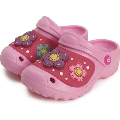 D.D.step Detské gumené šľapky Pink LED J090-41385E