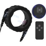 SuperLove E-Stim Silicone Cock Ring Set Black