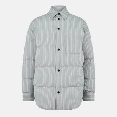 OFF WHITE Яке OFF WHITE Men's - Insulated Short Puffer Jacket - Light Grey