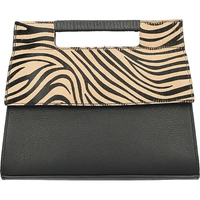 Made in Italy kožená kabelka 230 tmavá zebra