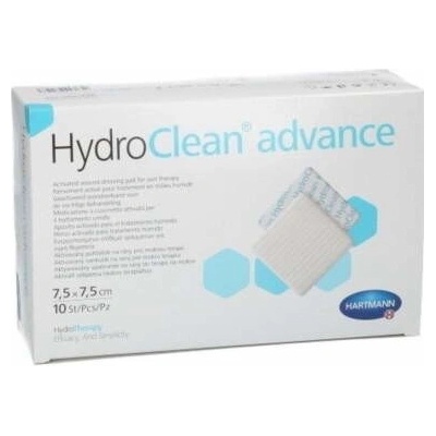 HydroClean advance vankúšik na rany štvorec (7,5 x 7,5 cm) 10 ks