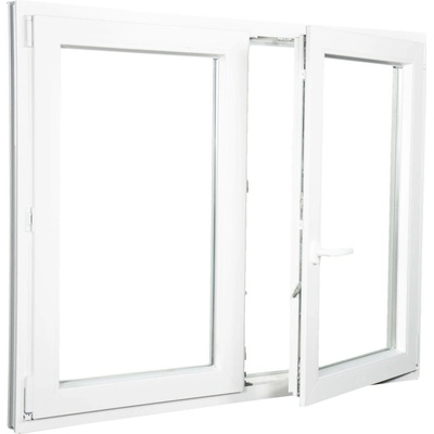 Aluplast Plastové okno dvoukřídlé bílé 1800 x 1000 mm Pravé, Dvojsklo Ug= 1,1