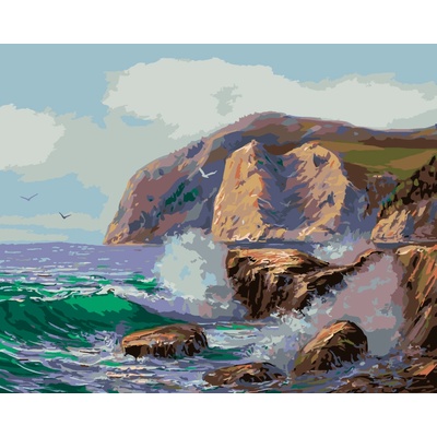 ZUTY Maľovanie podľa čísel RANNÝ PRÍLIV VLN Rámovanie vypnuté plátno na rám Rozmer 80 x 100 cm