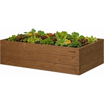 ATMOWOOD Vyvýšený záhon Thermowood 120 x 60 x 35 cm hnědý