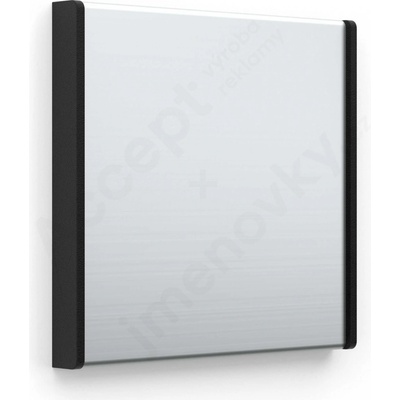 Accept Dveřní tabulka ACS stříbrná čtvercová (nezásuvný systém, 93 x 93 mm) (stříbrná tabulka)