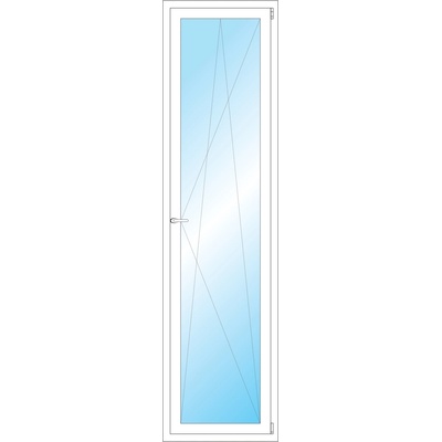 OKNA HNED Plastové okno 62x236 cm (620x2360 mm) bílé otevíravé a sklopné pravé