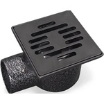 Aquasto СИФОН ПОДОВ РОГОВ АКВАСТЕЙШЪН С КАПАК ЧЕРЕН МАТ 100x100 (03965)