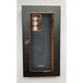 GKK Луксозен Калъф за SAMSUNG Galaxy Z Fold 2, GKK Painting Carbon Case, Кафяв (5901012313128)