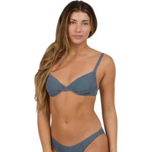 SALTY CREW Seafarer balcony bikini top - Blue (Fin Blue)