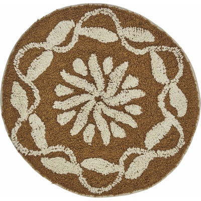 Madam Stoltz Round Mustard / Off White priemer 60 cm