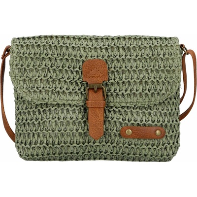 Dámská pletená crossbody kabelka Olive Boho zelená