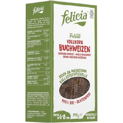 Felicia Cestoviny Fusilli z pohánky bez lepku bio 250 g