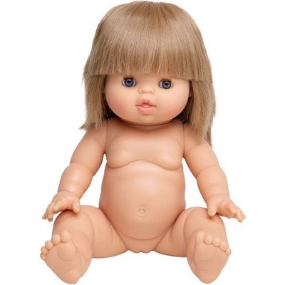 Minikane dievčatko so žmurkajúcimi očami Yzé