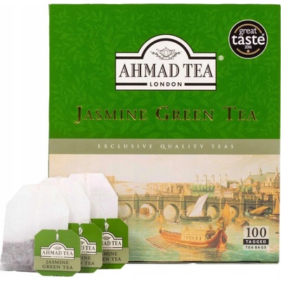 AHMAD TEA Jasmin green tea zelený čaj 100 vrecúšok