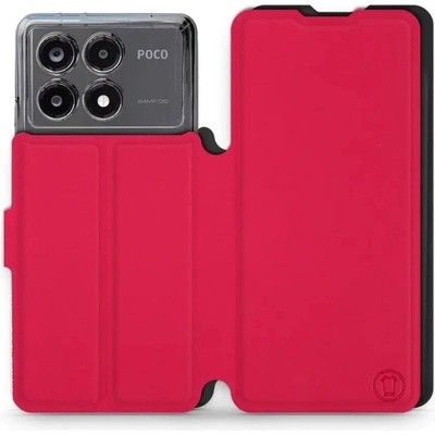 Mobiwear Semiš - Xiaomi Poco X6 Pro 5G - Rudé & Černé