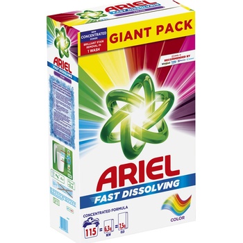 Ariel Color Fast Disscolvnig Prací prášek 115 PD 6,325 kg