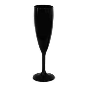 RK-PREMIUM BLACK -Чаша за шампанско поликарбонат 180ml. Ø5.5xh21.8cm ЧЕРНА (GB. C18) (0151662)