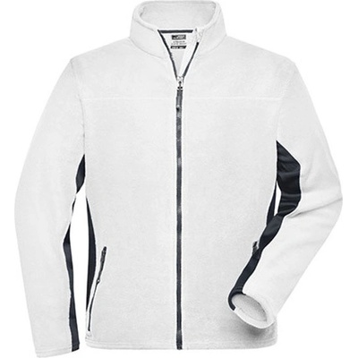 James & Nicholson fleecová mikina JN842 white