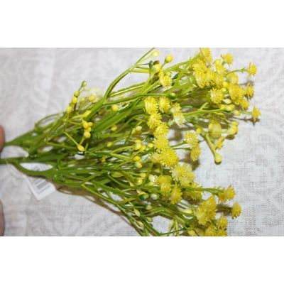 L.M.Dekor Gypsophila – umělý nevěstin závoj 54 cm Barva: Žlutá Nevěstin závoj – dekorativní květina do kytic a vazeb