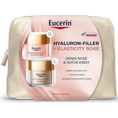 Eucerin Hyaluron-Filler + Elasticity Rosé denní krém 50 ml + noční krém 50 ml – Zboží Dáma