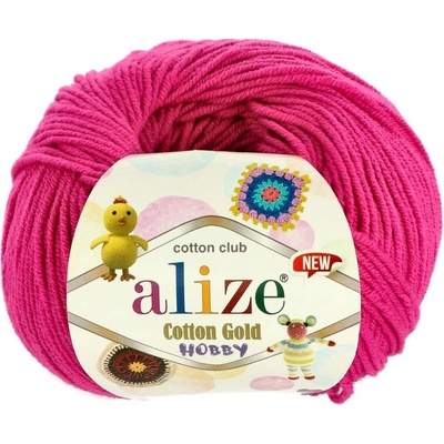 Alize Cotton Gold Hobby New 149 neónovo ružová