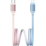 USAMS Кабел USAMS Bicolor Series PD 30W USB-C/Lightning 1.2m, синьо-розов (Usa001640)