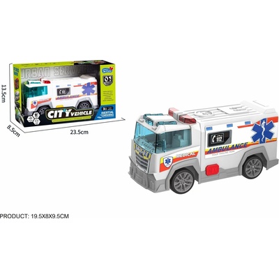 Wiky City Vehicle Auto na setrvačník s efekty Záchranka