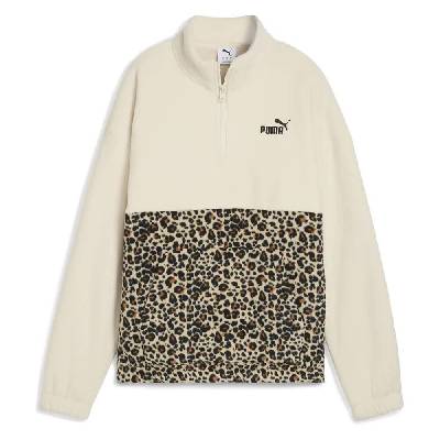 Блуза Puma ESS Graphic Animal Relaxed Fit half zip sweatshirt - Beige (Alpine Snow)