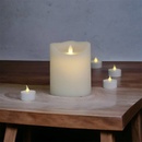 SIRIUS Vosková LED sviečka, 10,5 cm, biela