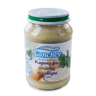 Ганчев пюре Картофи със спанак и извара