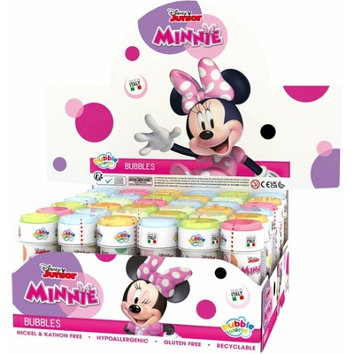 Bublifuk Minnie 60ml 11,5cm asst 4 barvy 36ks v boxu