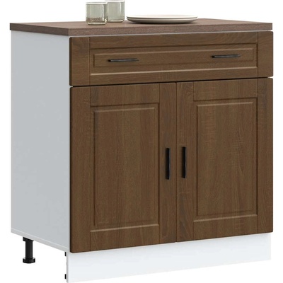 vidaXL Кухненски шкаф Porto, кафяв дъб, инженерно дърво (853984)