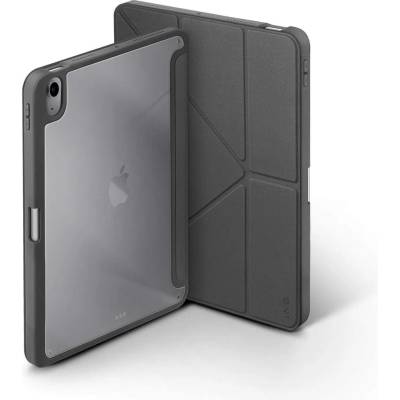 Uniq Moven Case - полиуретанов кейс с поставка и отделение за Apple Pencil 2 за iPad Air 5 (2022), iPad Air 4 (2020) (тъмносив)