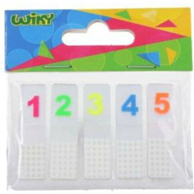 Wiky Bloček samolepicí, 5x20 pruhů - Čísla