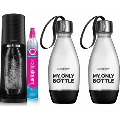 SodaStream Terra + 1 láhev + plyn Black + 2x 0,5L