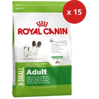 Royal Canin X-Small Adult x 15 pre dospelé trpaslíčie psy 0,5 kg