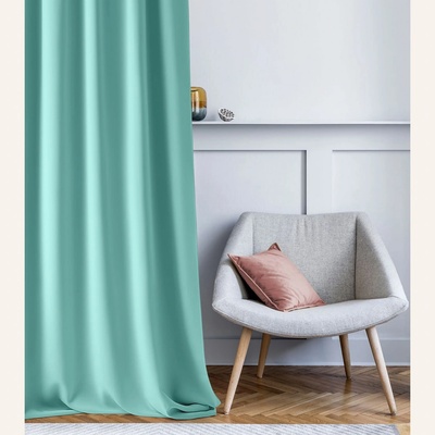 Room99 Záves Aura Mint - 140x250 cm - uchytenie dekoračné kolieska