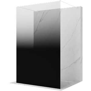 Mexen Kioto самостоятелна душ-преграда 120 x 200 см, черно омбре 8 мм, бяла (800-120-002-20-76)