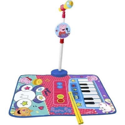 Claudio Reig Музикално килимче за игра Claudio Reig Peppa Pig 3в1 с микрофон и клавиши (RT8411865023486)