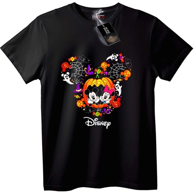 NOONEBRAND Тениска Disney Halloween Mickey Minnie - XS, Black