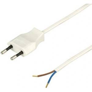 ANCO 321393 H03VV-H2-F 2x0, 75mm2 1, 9m бял проводник с евро щепсел (321393)