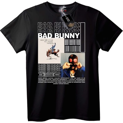 NOONEBRAND Тениска Bad Bunny Най-Търсен 2025 - L, Black