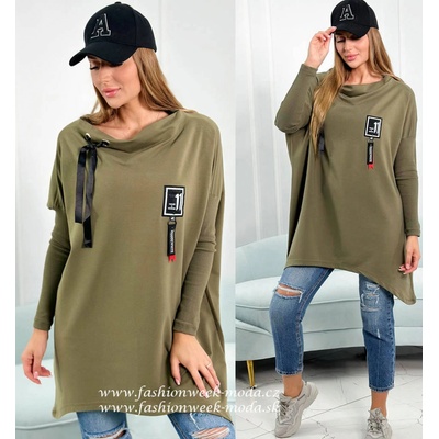 Dámska predĺžená tunika K0015 Khaki