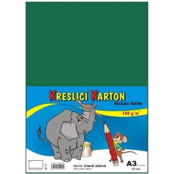 Stepa Kresliaci kartón A3 50ks 180g tmavo zelený
