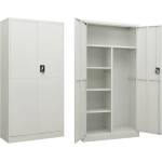 vidaXL Заключващ се шкаф, светлосив, 90x40x180 см, стомана (335971)