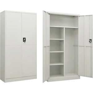 vidaXL Заключващ се шкаф, светлосив, 90x40x180 см, стомана (335971)
